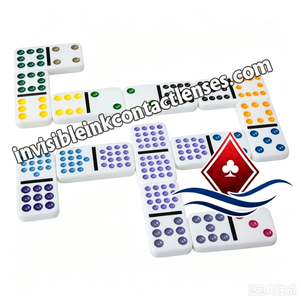 Dominoes Marked with Invisible Ink for Infrared Contact Lenses